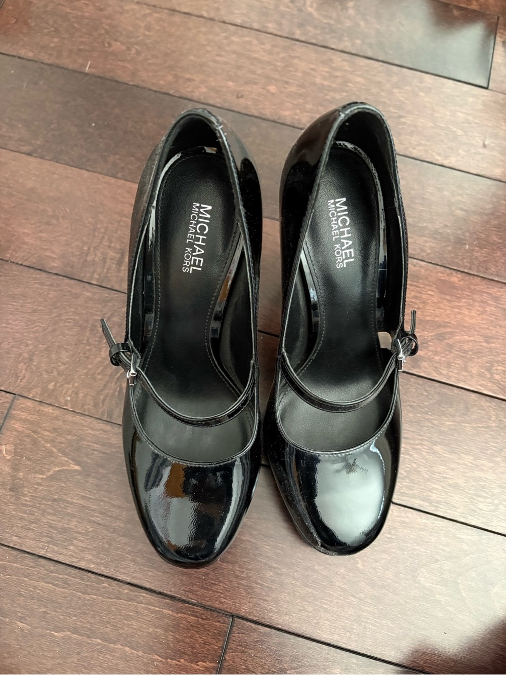 MICHAEL Michael Kors Black Patent Mary Jane Heels